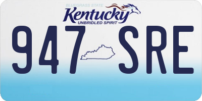 KY license plate 947SRE