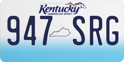 KY license plate 947SRG