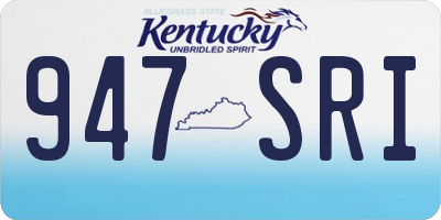 KY license plate 947SRI