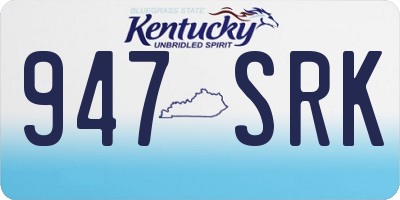 KY license plate 947SRK
