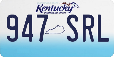 KY license plate 947SRL