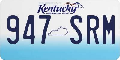 KY license plate 947SRM