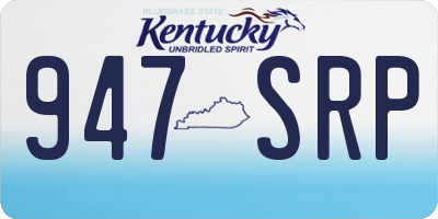 KY license plate 947SRP
