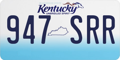 KY license plate 947SRR