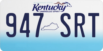 KY license plate 947SRT