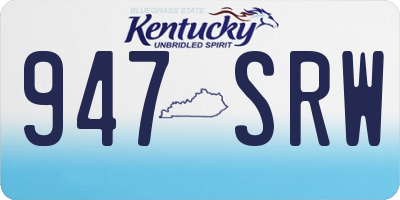 KY license plate 947SRW