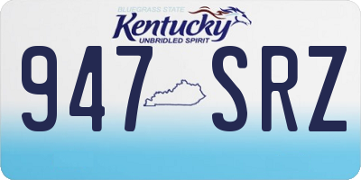 KY license plate 947SRZ