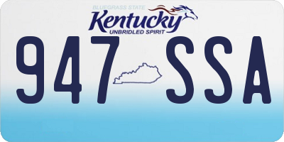 KY license plate 947SSA