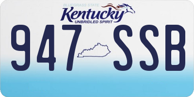 KY license plate 947SSB