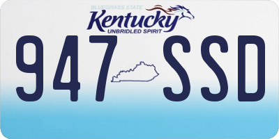 KY license plate 947SSD