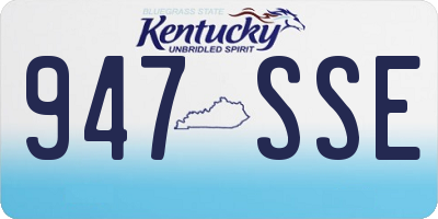KY license plate 947SSE