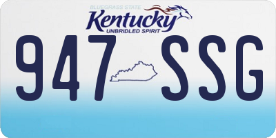KY license plate 947SSG