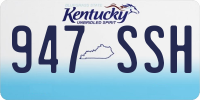 KY license plate 947SSH
