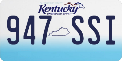 KY license plate 947SSI