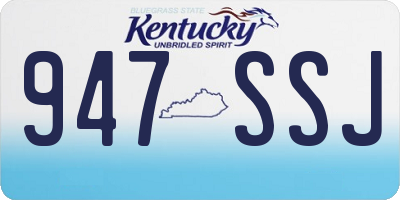 KY license plate 947SSJ
