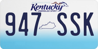 KY license plate 947SSK