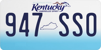 KY license plate 947SSO