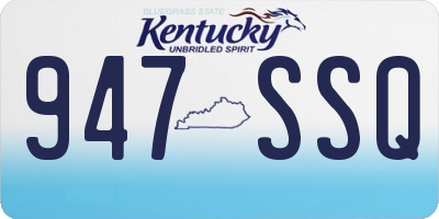 KY license plate 947SSQ