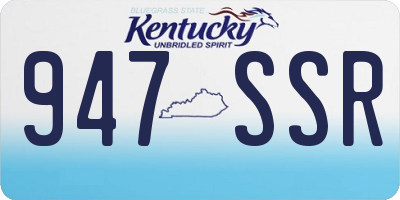KY license plate 947SSR