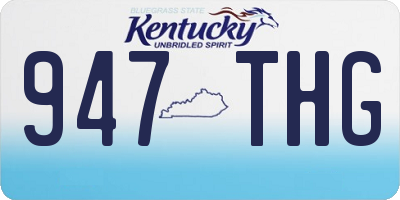 KY license plate 947THG
