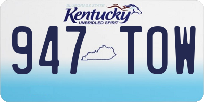 KY license plate 947TOW
