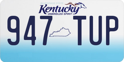 KY license plate 947TUP
