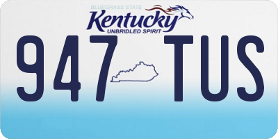 KY license plate 947TUS