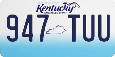 KY license plate 947TUU