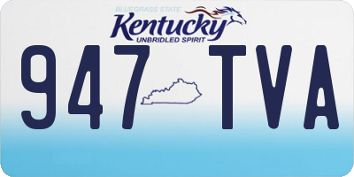 KY license plate 947TVA