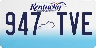 KY license plate 947TVE