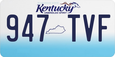 KY license plate 947TVF