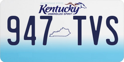 KY license plate 947TVS