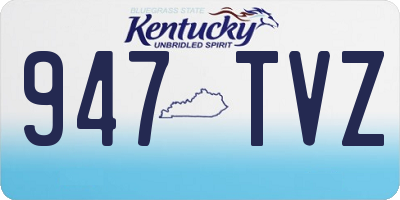 KY license plate 947TVZ