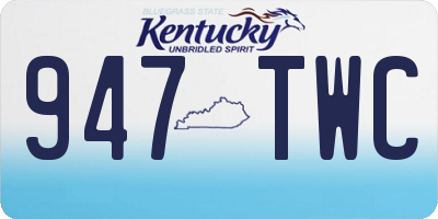 KY license plate 947TWC