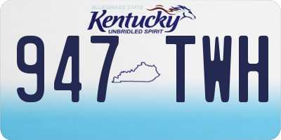 KY license plate 947TWH