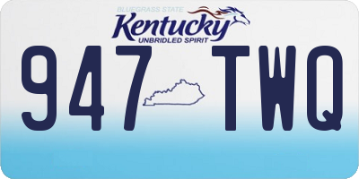 KY license plate 947TWQ
