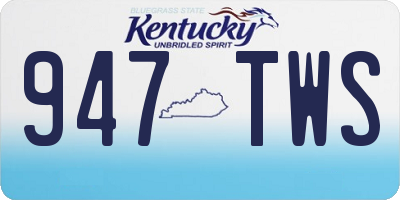 KY license plate 947TWS