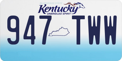 KY license plate 947TWW