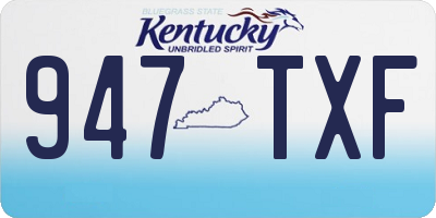 KY license plate 947TXF