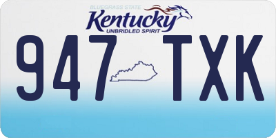 KY license plate 947TXK