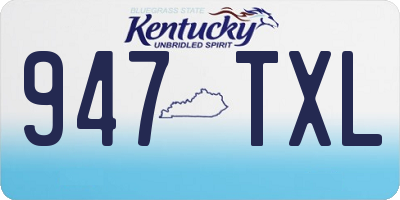 KY license plate 947TXL