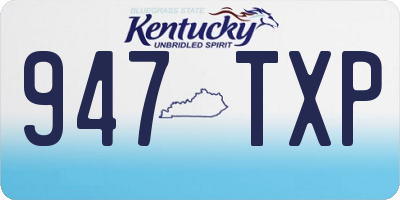 KY license plate 947TXP