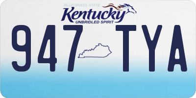 KY license plate 947TYA