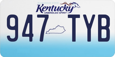 KY license plate 947TYB