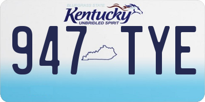 KY license plate 947TYE