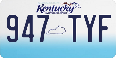 KY license plate 947TYF