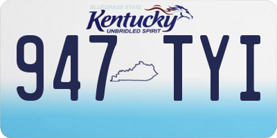 KY license plate 947TYI