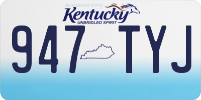 KY license plate 947TYJ