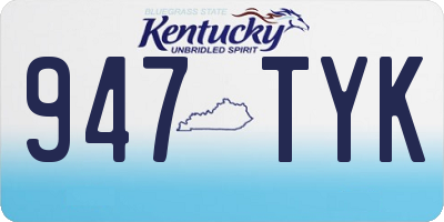 KY license plate 947TYK