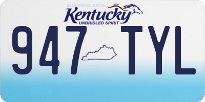 KY license plate 947TYL